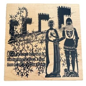 NEW Club Scrap 2003 Large Rubber Stamp Limited Edition Knight Castle Medieval